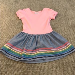 Girls Hanna Andersson pink/blue dress